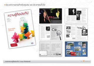 •ประเภทวารสารสำาหรับชุมชน และประชาชนทั่วไป




วารสารความรู้คือประทีป / esso (thailand)
 