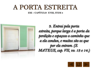 ESE – CAPÍTULO XVIII, ITEM 3
 