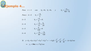 Ejemplo 4…
Cosx
b
x
x
y
Cosx
b
x
x
x
b
x
b
x
b
x
b
x
b
b
y
Si
b
b
b
k
b
b
k
b
b
b
k
b
b
k
b
b
k
Para
k
k
b
b
y
b
b
con
r
Para k
k
0
1
2
0
6
4
2
0
4
4
3
3
2
2
1
0
0
4
6
3
5
0
2
4
1
3
0
2
2
1
0
0
6
4
2
1
720
30
6
0
120
5
24
12
4
0
6
3
2
2
1
0
0
1











































ln
)
!
!
!
(
:
)
(
,
,


 