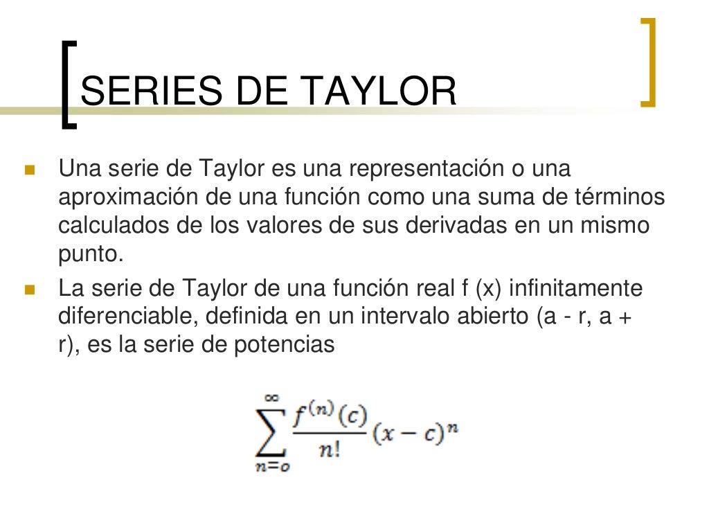 Serie de taylor