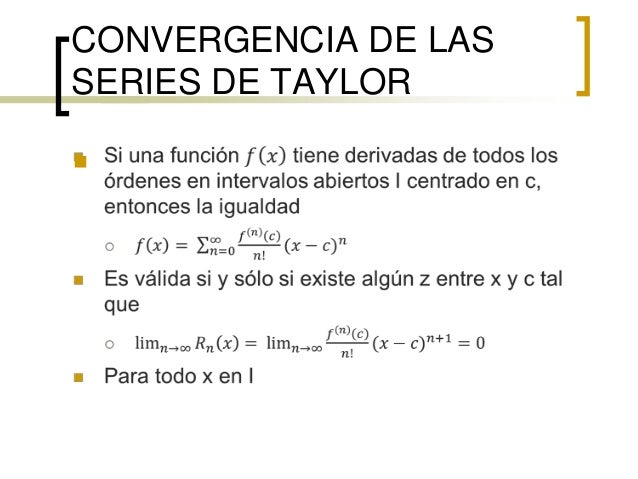 Serie de taylor