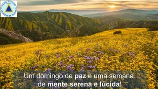 Um domingo de paz e uma semana
de mente serena e lúcida!
 