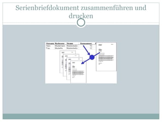Serienbriefdokument zusammenführen und drucken 