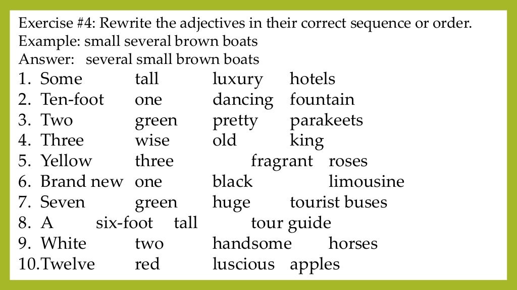 Series of Adjective