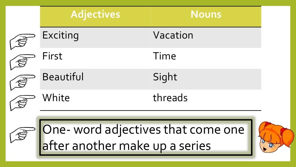 Series of Adjective