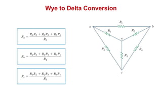 Wye to Delta Conversion
 