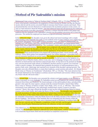 Series 1 Satpanthi Way of Converting Hindus to Muslims -d | PDF