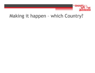 Making it happen – which Country?

 