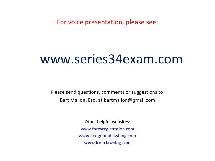 Series 34 forex exam
