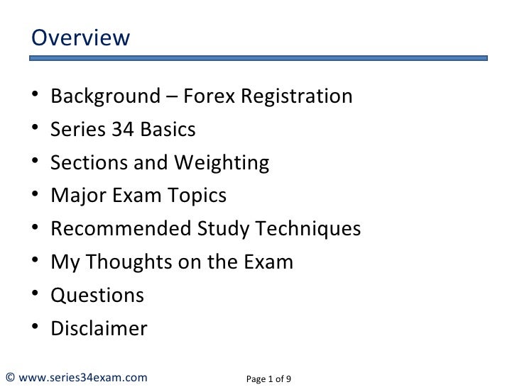 Series 34 forex exam