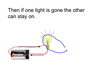 Then if one light is gone the other can stay on. 