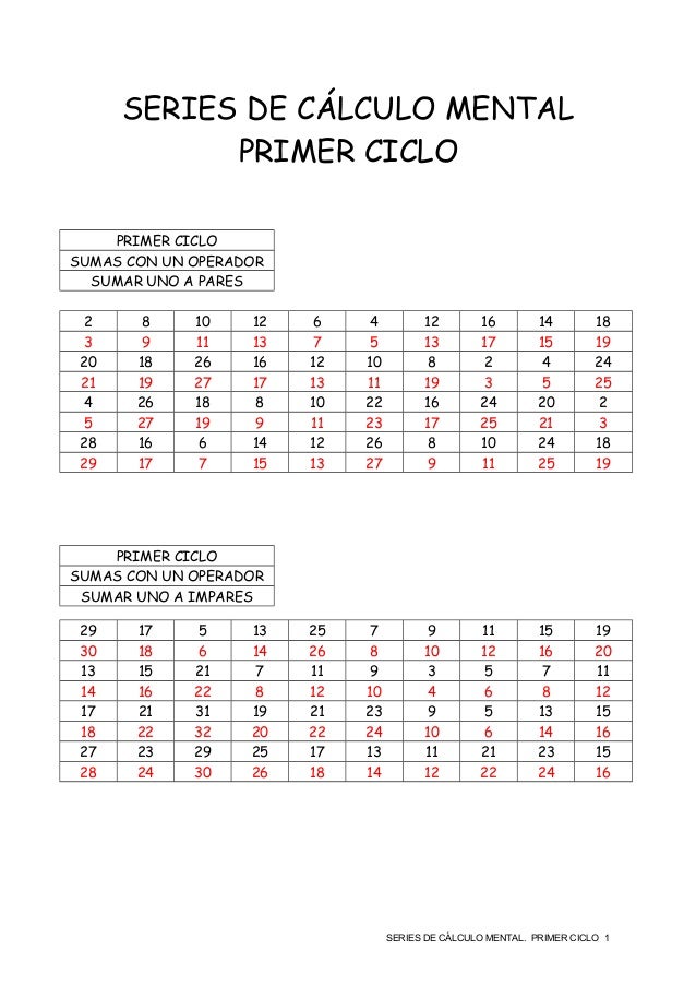Series Calculomental