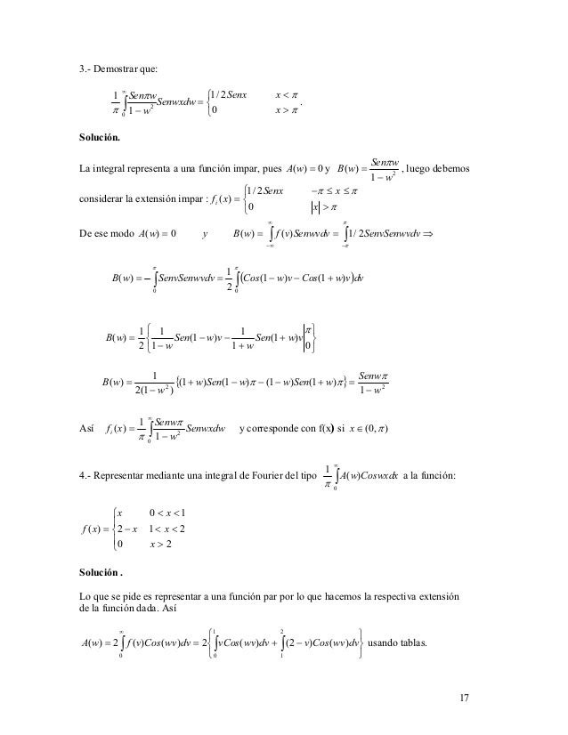 Series De Fourier 22 Ejercicios Resueltos
