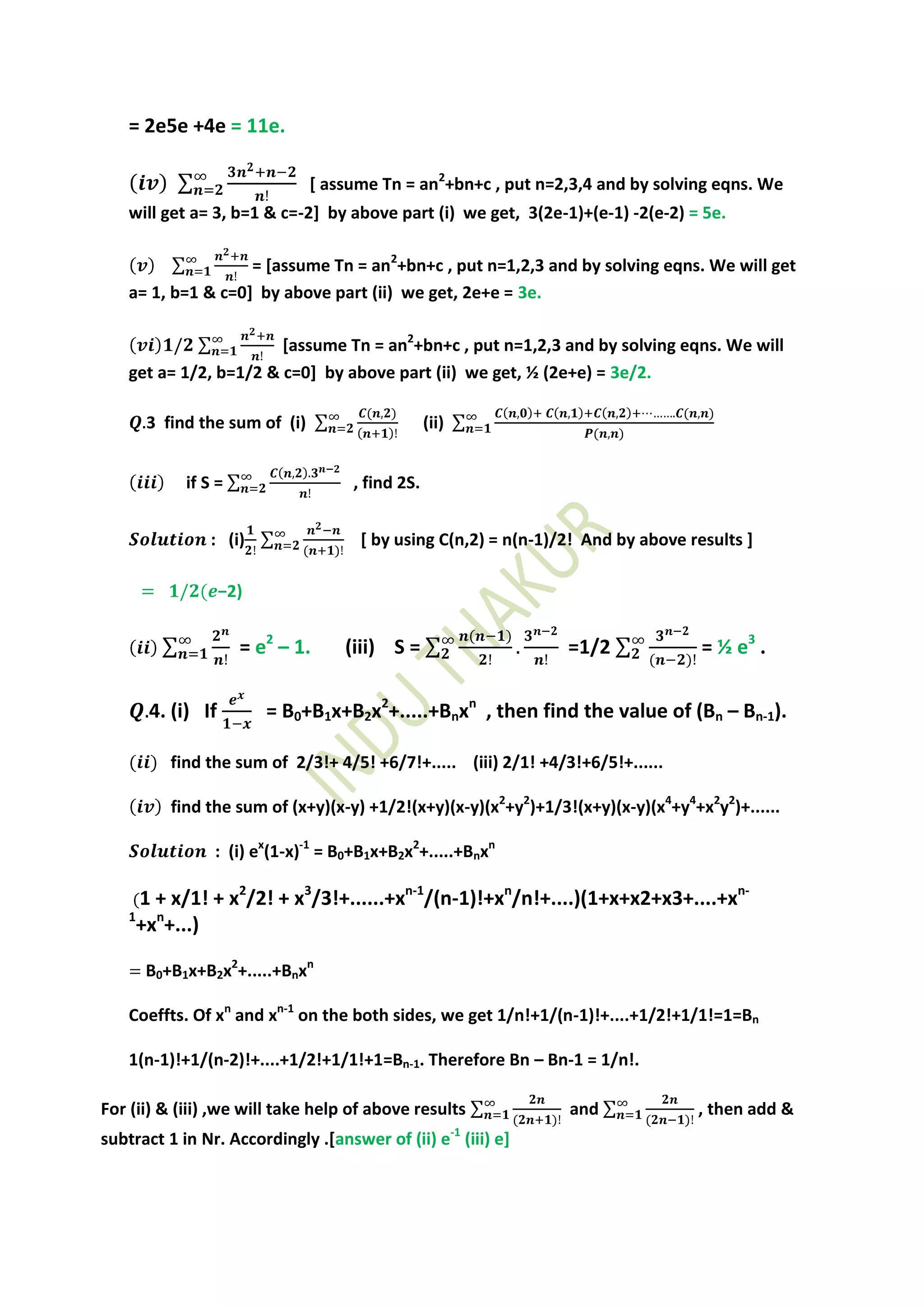 Series expansion of exponential and logarithmic functions | DOCX