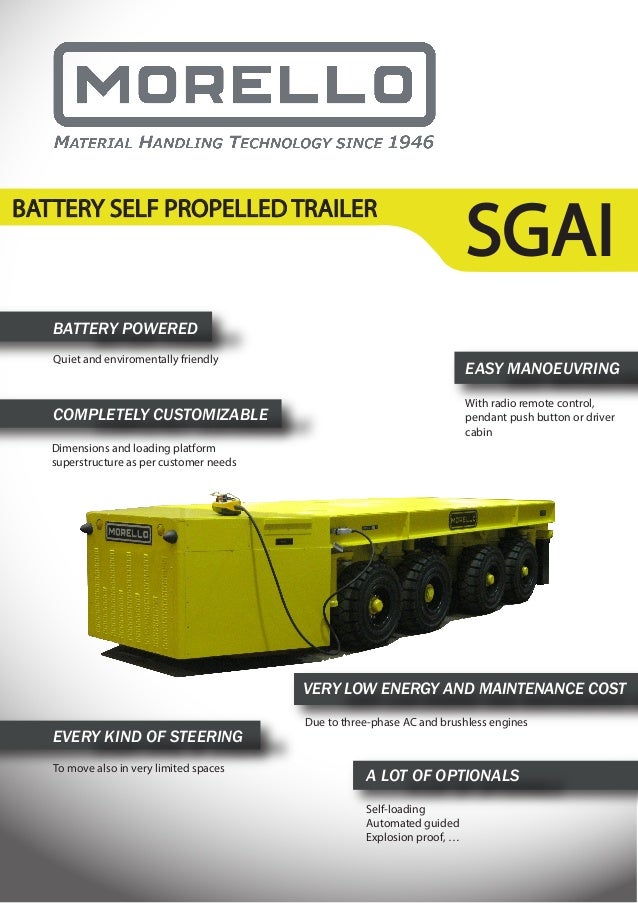 MORELLO Battery Selfpropelled Trolleys