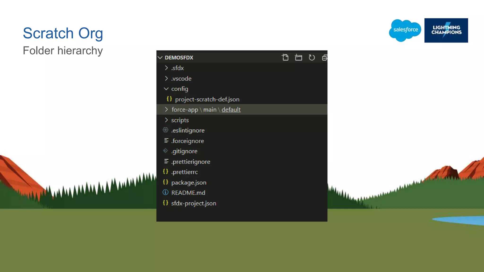Scratch Org
Folder hierarchy
 