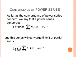 SERIES SOLUTION OF ORDINARY DIFFERENTIALL EQUATION | PPTX