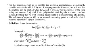Series solutions at ordinary point and regular singular point | PPTX