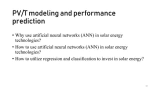 Introduction to ANN Principles and its Applications in Solar Energy ...