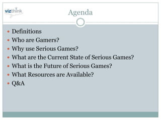 Serious Games Presentation Web