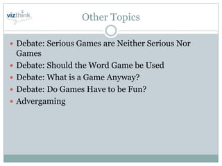 Serious Games Presentation Web