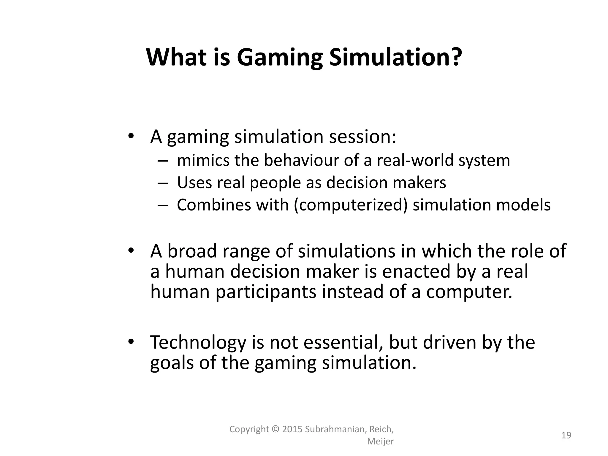 Eswaran Subrahmanian - Serious Games in Complex Design of Urban Systems ...