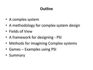 Eswaran Subrahmanian - Serious Games in Complex Design of Urban Systems ...