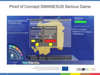 7
Proof of Concept SIM4NEXUS Serious Game
 