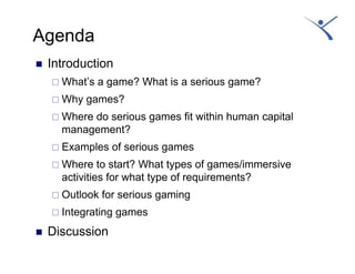 Serious Games for Human Capital Management