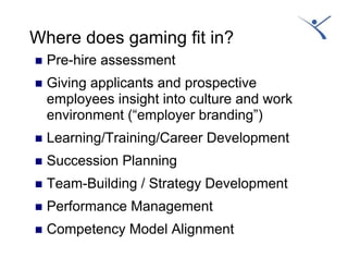 Serious Games for Human Capital Management