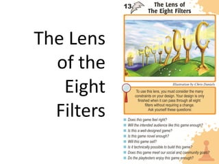 The Lens
  of the
   Eight
  Filters
 