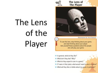 The Lens
  of the
  Player
 