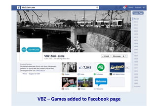 VBZ	
  –	
  Games	
  added	
  to	
  Facebook	
  page	
  

 