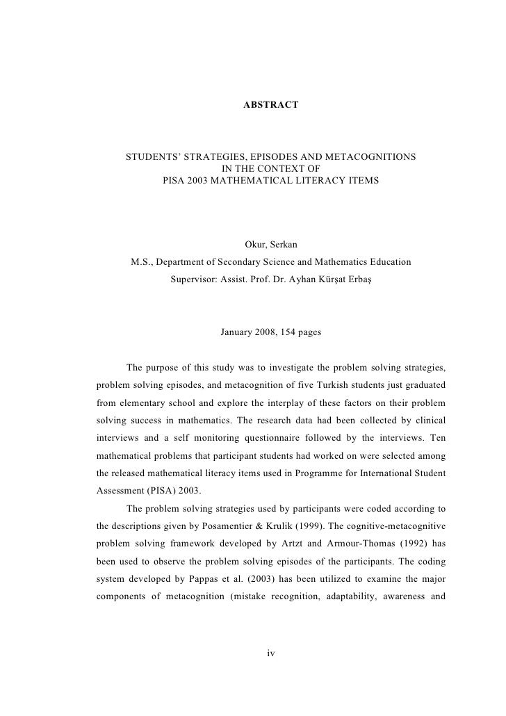 Master thesis 2008