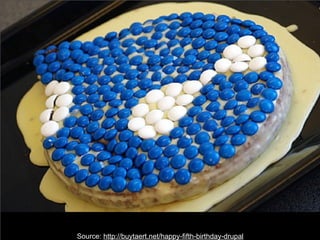 Source:  http://buytaert.net/happy-fifth-birthday-drupal   