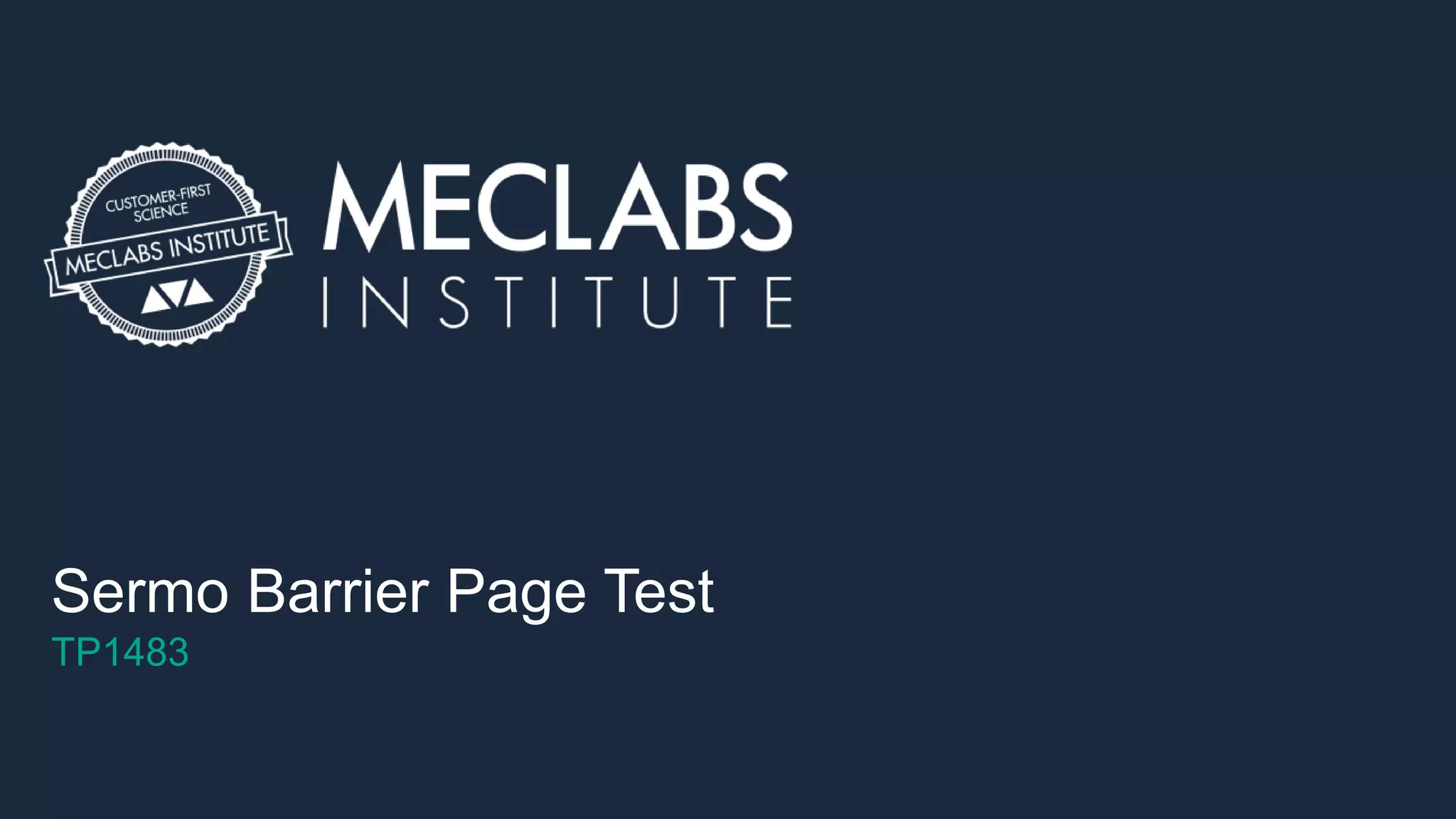 Sermo Barrier Page Test
TP1483
 