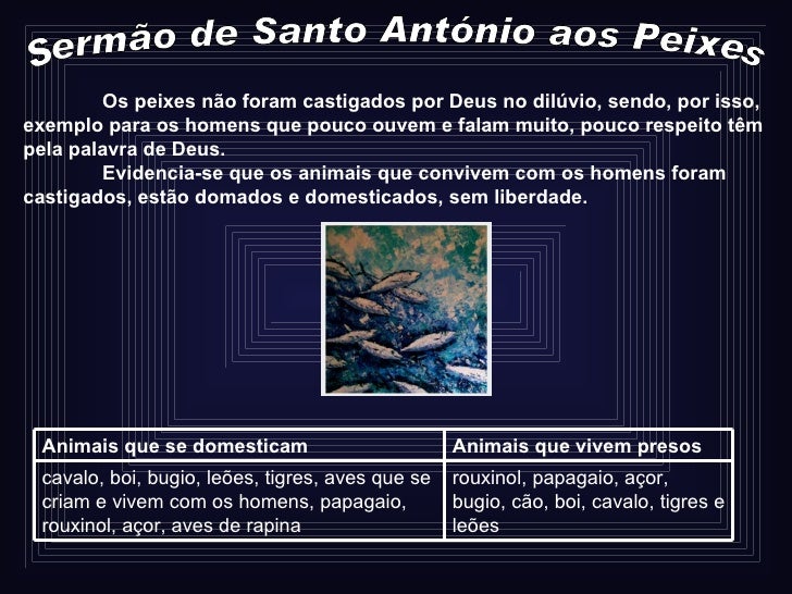 Sermão De Santo António Aos Peixes Resumo