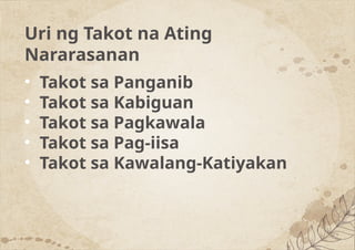 Takot Example Sermon (Tungkol sa Takot, Paano ba maibsan ang takot na nadarama?)) | PPTX