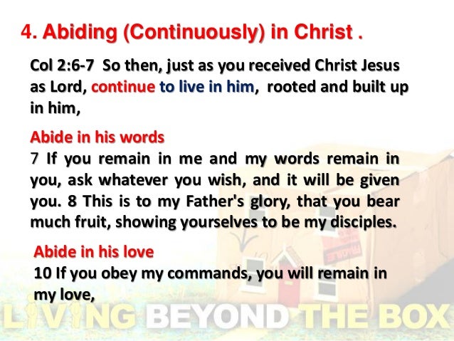 Sermon Living Abundantly John 15 1 17 14 07 06