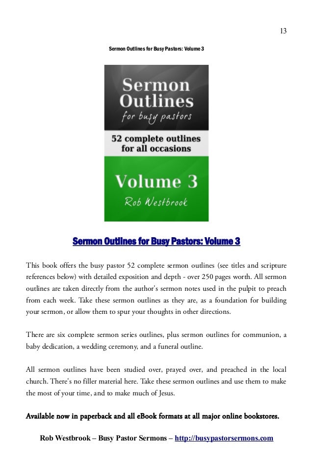 wedding sermons outline