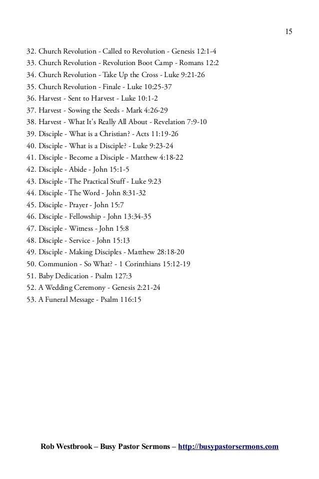 wedding sermons outline