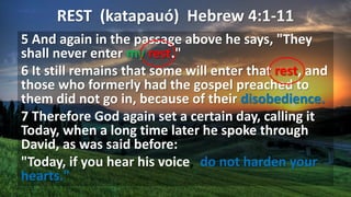 Sermon 2016 # 4 rest and restedness | PPT