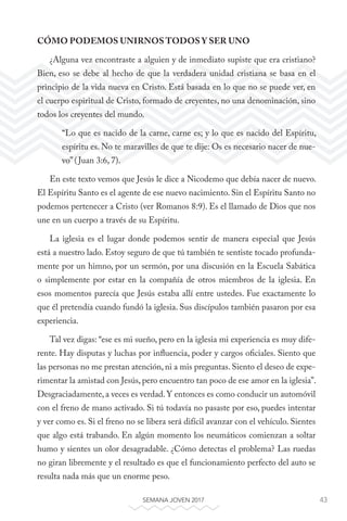 43SEMANA JOVEN 2017
CÓMO PODEMOS UNIRNOS TODOS Y SER UNO
¿Alguna vez encontraste a alguien y de inmediato supiste que era ...