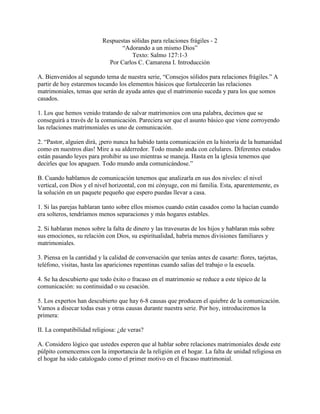 Sermones para matimonios