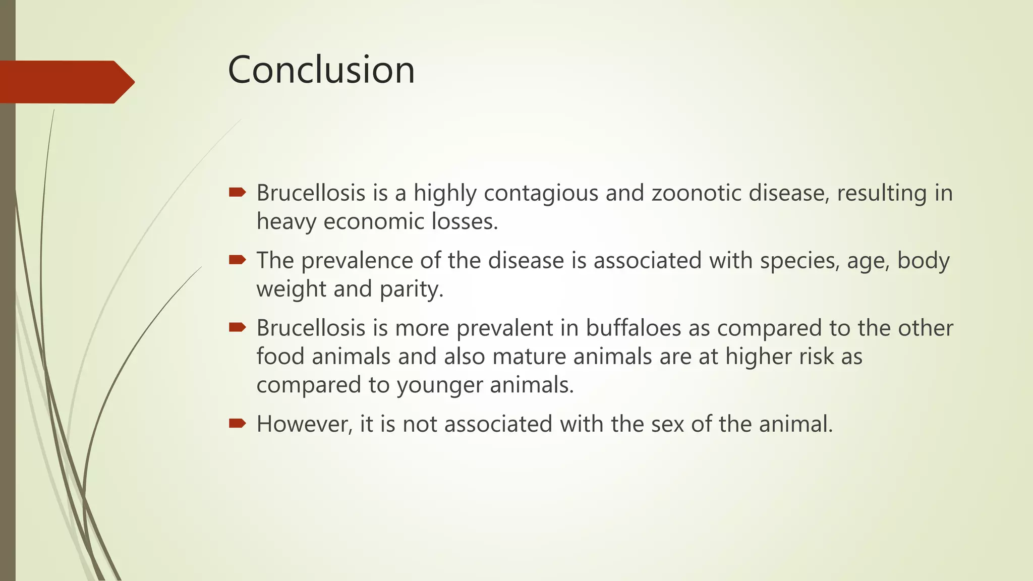 Sero prevalence of Brucellosis in food animals | PPTX