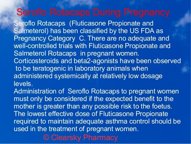 Salmeterol Inhaler In Pregnancy