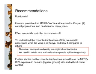 Serological evidence of MERS-CoV antibodies in dromedary camels (Camelus dromedarius) in Laikipia County, Kenya
