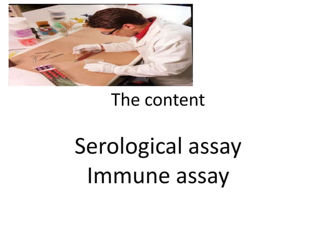 Serological techniques and immune assays | PPTX | Infectious Diseases ...