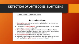 DETECTION OF ANTIBODIES & ANTIGENS
 