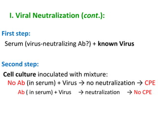 Neutralisation Virus Serology - Prac. Microbiology | PPT